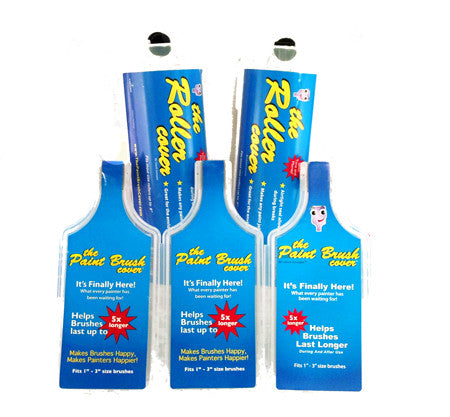 3 Paint Brush Covers 2 Roller Covers Bundle Pack